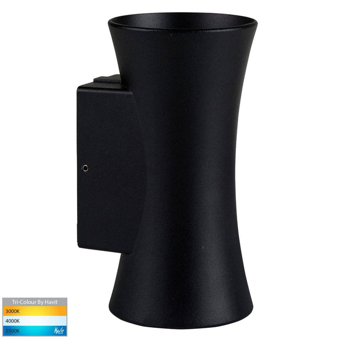 Cara Wall Light Up/Down 2 x 3W 3/4/5k Black IP54