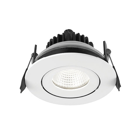 Downlight LED Tilt 10W 3k Fire Rated Matt White