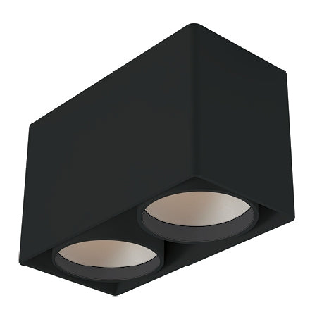 Surface Light Twin Square 2x 9W Black