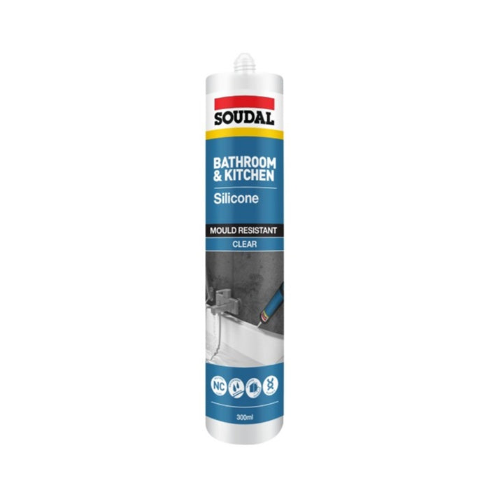 Soudal Bathroom & Kitchen Silicone Clear 300ml