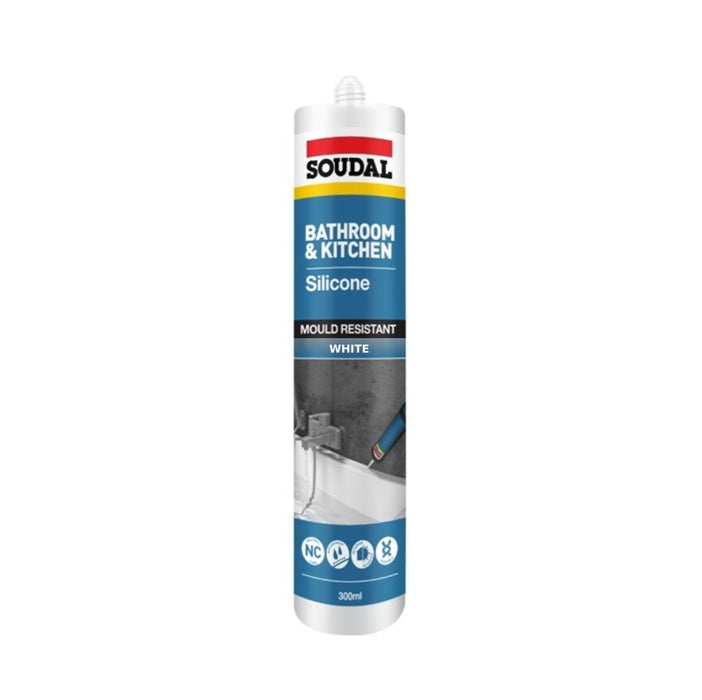 Soudal Bathroom & Kitchen Silicone White 300ml