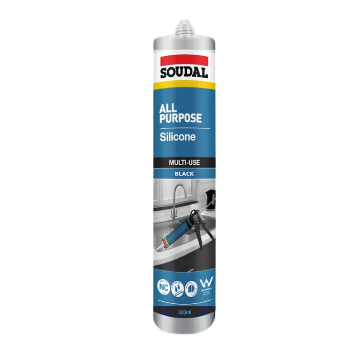 Soudal All Purpose Silicone Sealant 300ml Black