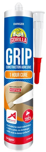 Gorilla Grip Express 1-Hour Cure Construction Adhesive 310ml