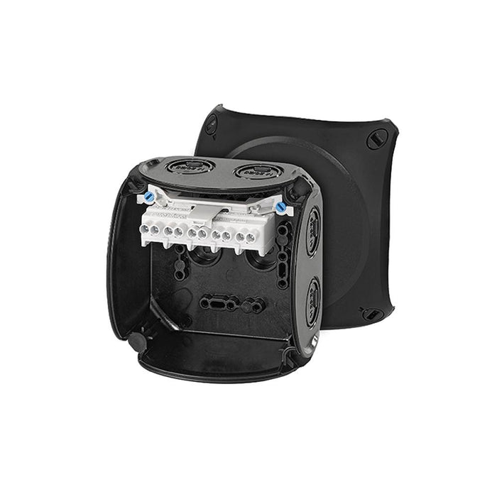 Cable Junction Box HF 104 x 104 x 70mm 5P 4 x 4mm Term Blk