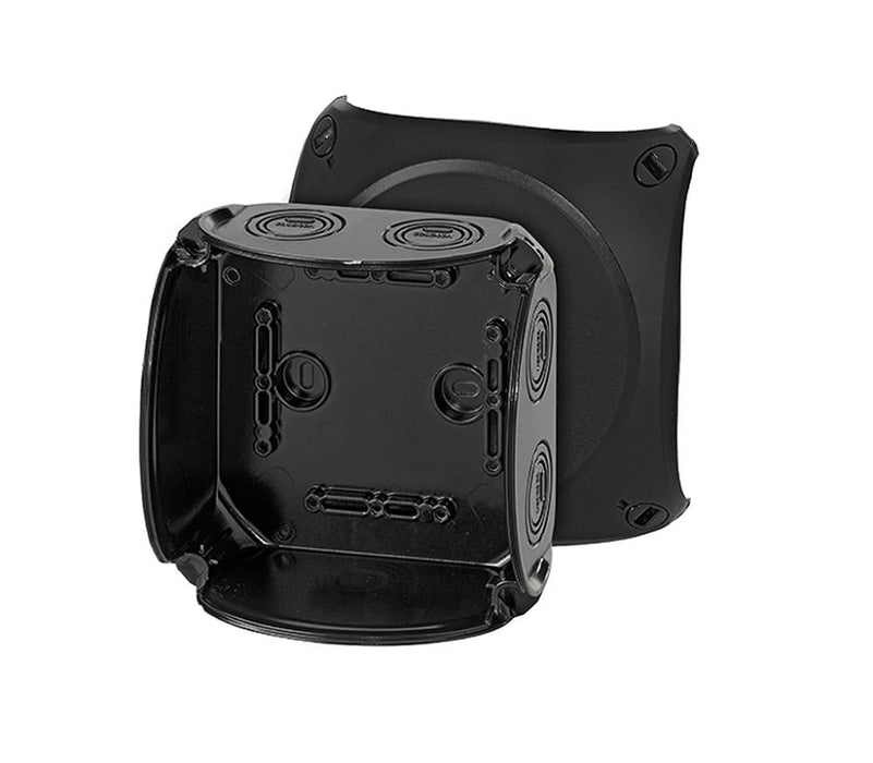 Cable Junction Box HF 130 x 130 x 77mm Black