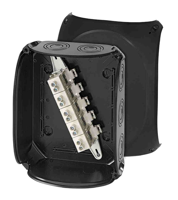 Cable Junction Box HF 255 x 205 x 112mm 5P 4 x 25mm Term Blk