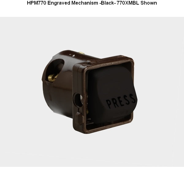 Switch Mech Engraved 10A (LIGHT) Black