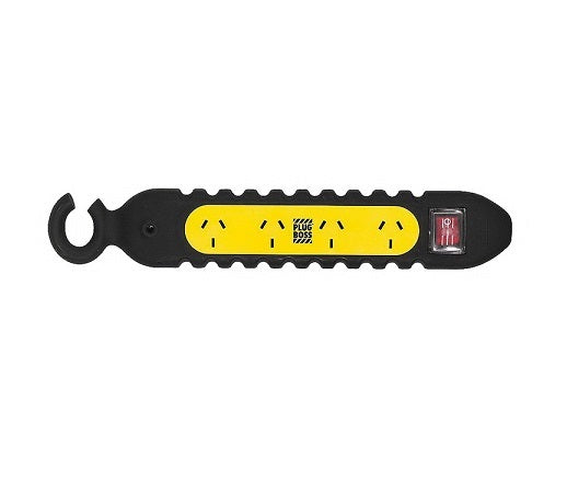 Plug Boss Power Board 4Way 10A Surge Protected