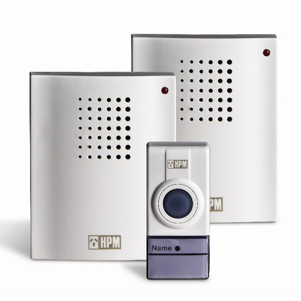 Wireless Door Chime 2x Receivers 1x Push Button 50m Range