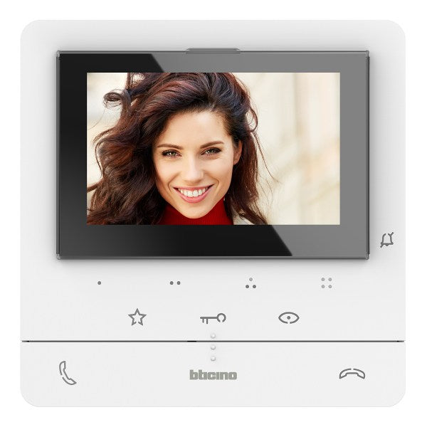 Bticino Classe 100 Internal Unit Video 5 Custom Keys White