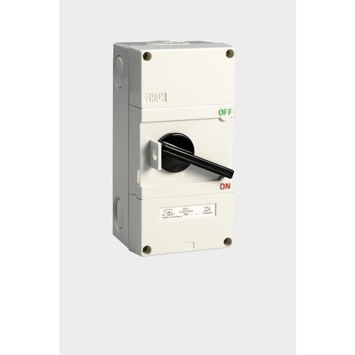 Ind Switch 3P 20A Surface Mnt Plain Entry IP56