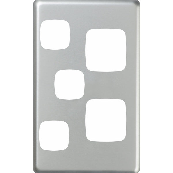 XL Plate Only Sw Socket Sgl Vert 1x Sw M/Silver
