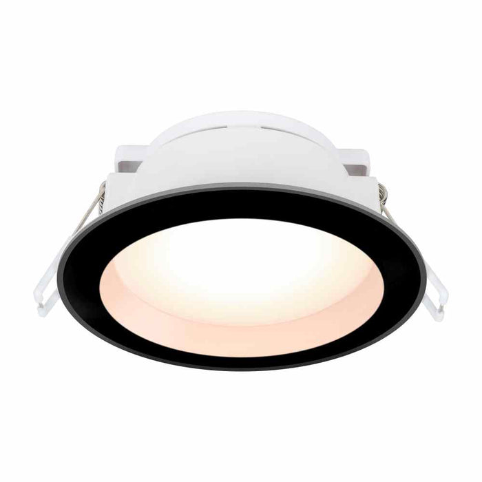 Downlight LED Tricolour Remote Driver 8W 90mm Recessed Black