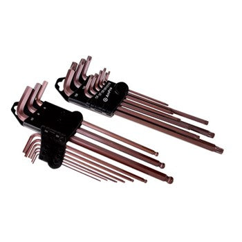 Ampro T22955 Ballpoint Hex Key Set Ex Long 9pc 1.5-10mm