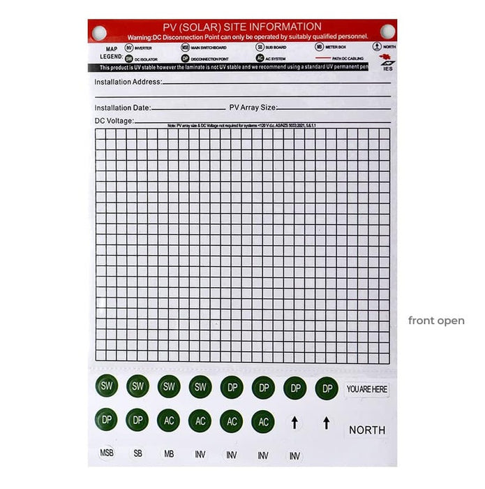 Solar Sticker Solar Site Plan Self Laminating
