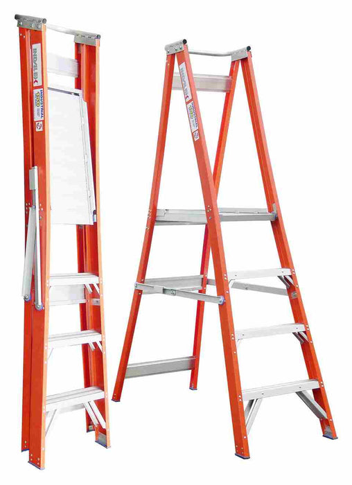 Pro-Series F/Glass Platform Ladder 3.7m-2.7m 150kg