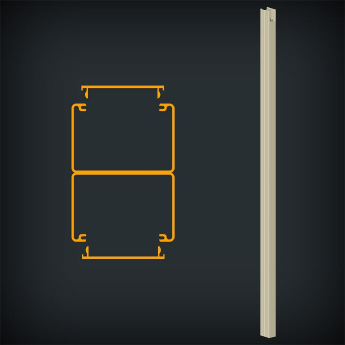 Cat6 Column Trunking Twin Channel 120/2 120x89mm (6.2m Len)