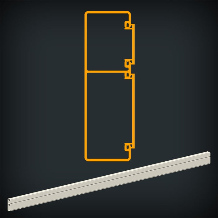 Skirting Trunking Double Channel U140/2 (3m Len)