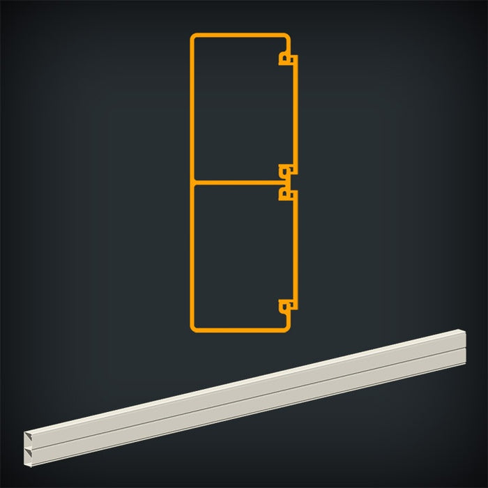 Cat6 Skirting Trunking 180/2 Twin Compartment 3m