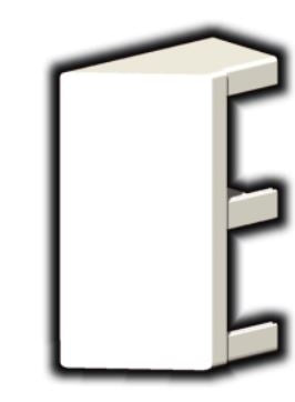 Cat6 End Cap 45Deg 180/2