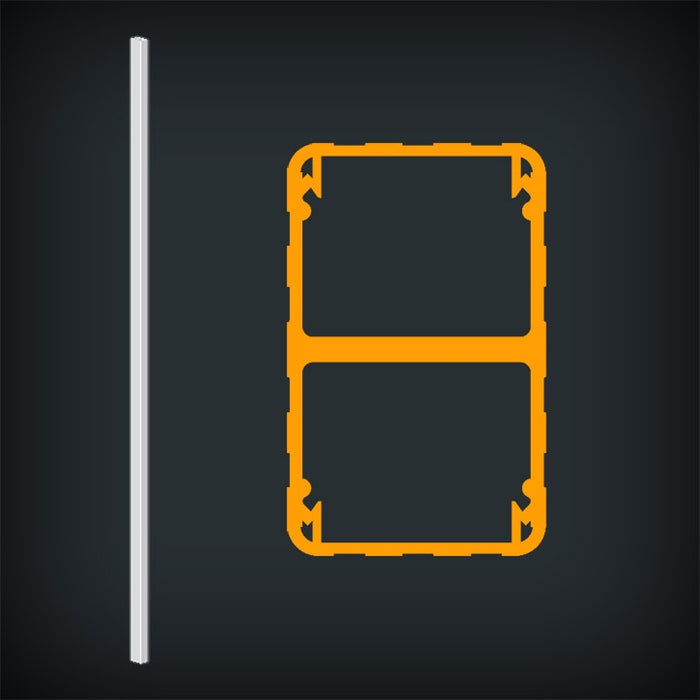 Column Double Channel CAT 5 45/2 45x72mm 6.2M