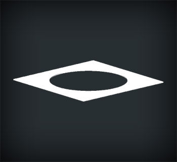 Ceiling Flange PVC 64mm