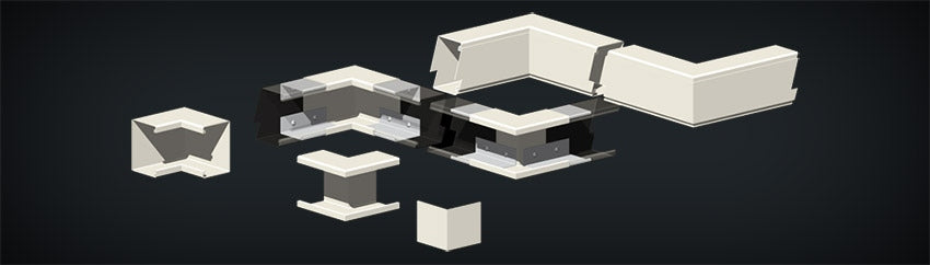 Inner corner for skirting duct