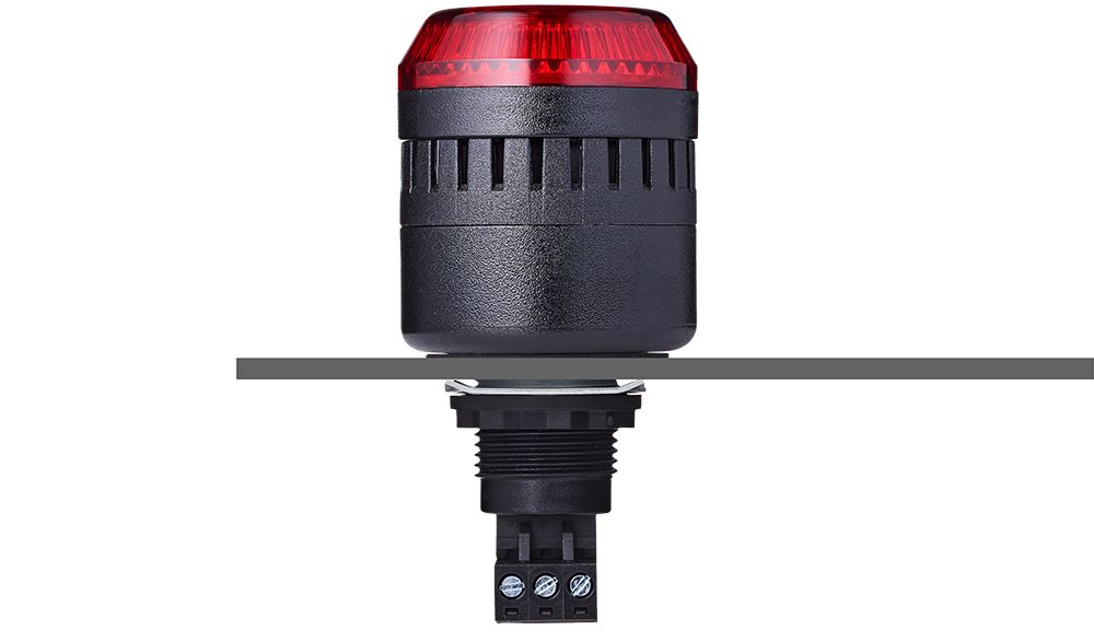 Buzzer/Beacon Red 240VAC Panel Mt