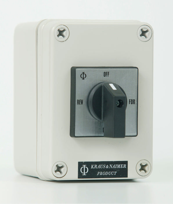 Sw For/Off/Rev 1+3Ph IP65 Encl 2.2/5.5kW