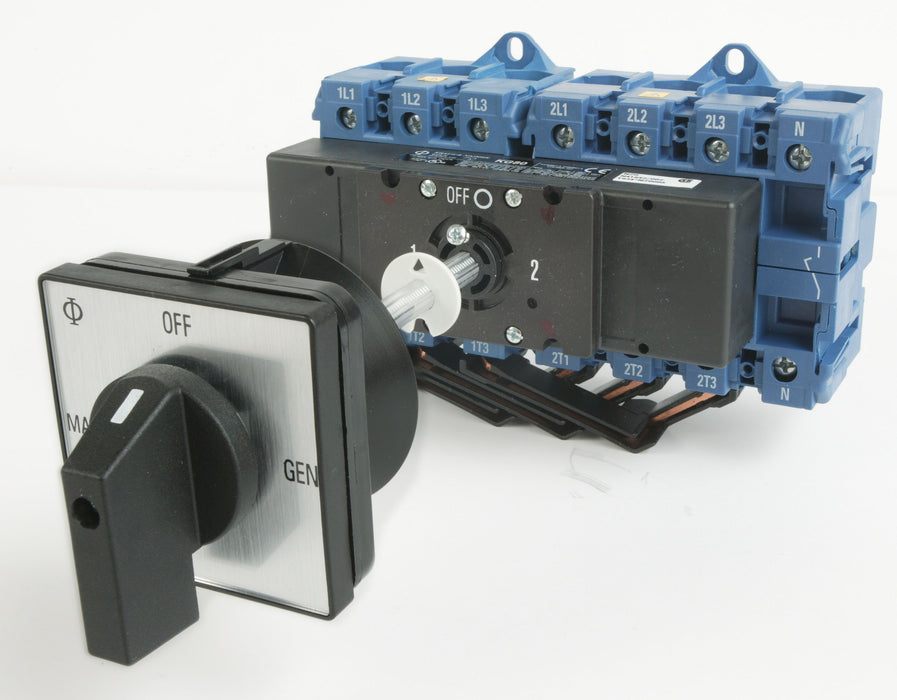 Changeover Sw 80A 3P Mains 4P Gen with OFF Base Mount