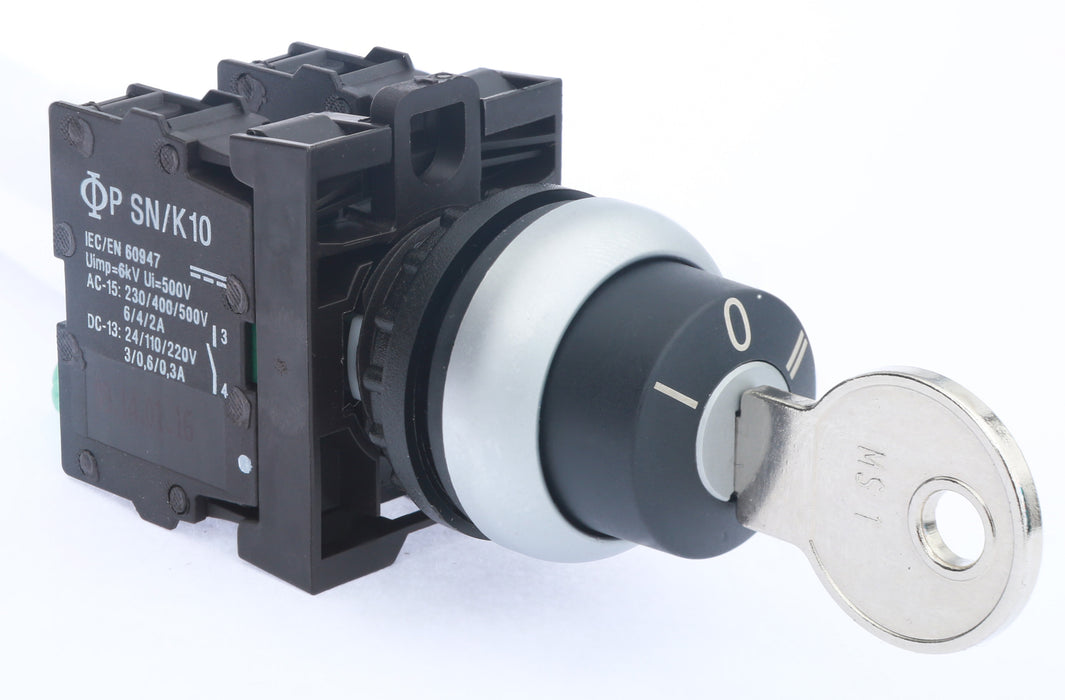 Key Switch 6A 3Pos 1P IP67/69K