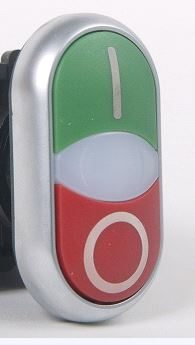 Pbutton Dual Head Green I - Red 0