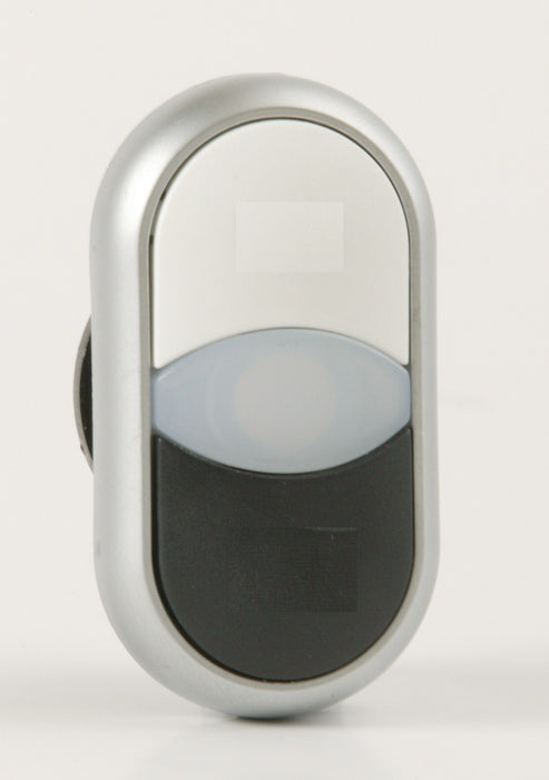 Pbutton Dual Head Only Black-White No Engraving