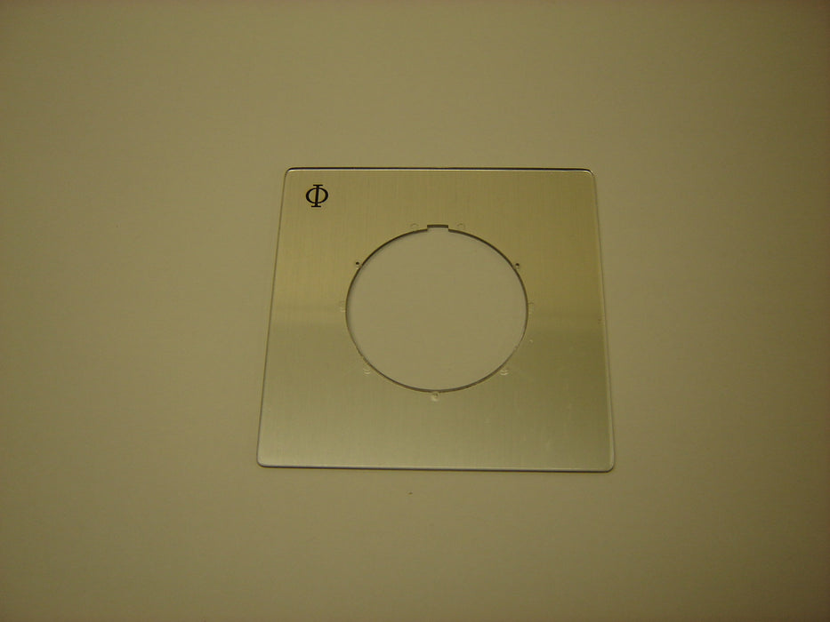Plate Engraved 48 x 48mm Grey/Blk