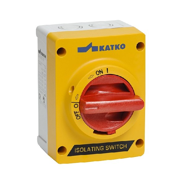 Katko Isolator Sw 3P 25A Yellow Red Handle