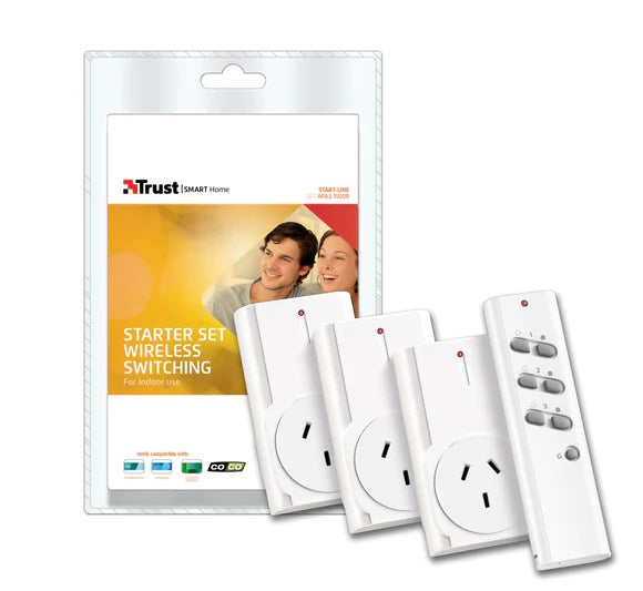 Trust Combo 1x Remote 3x Plugin Receiver 1500W 230V