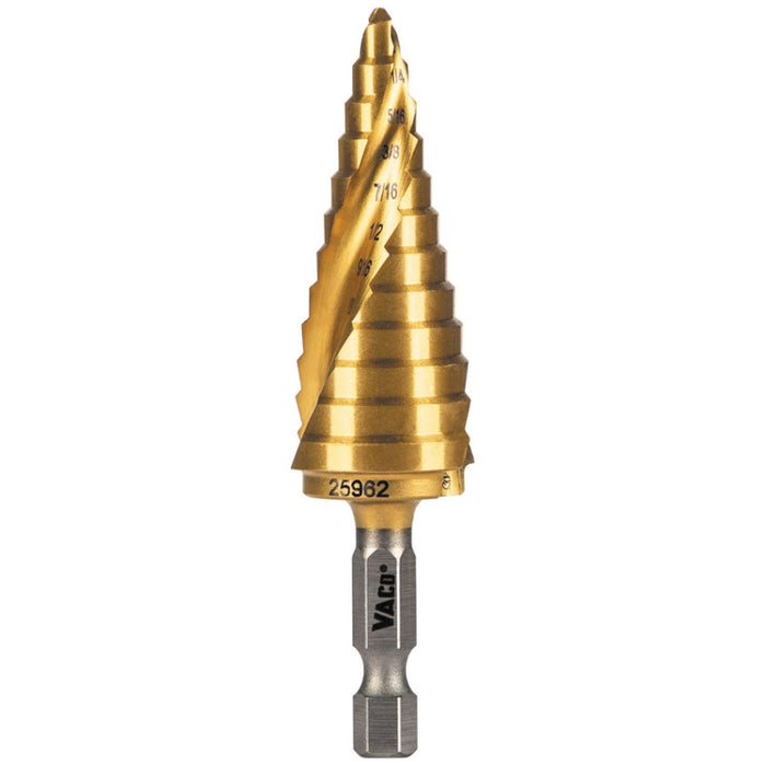 Vaco Step Drill Bit 3/16In To 7/8In