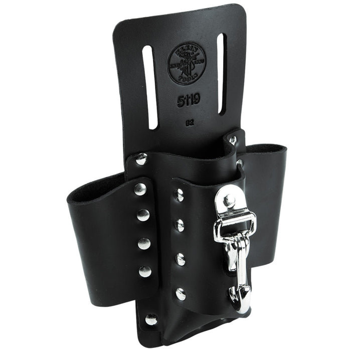 Tool Pouch Leather 4-Pocket with Knife Snap