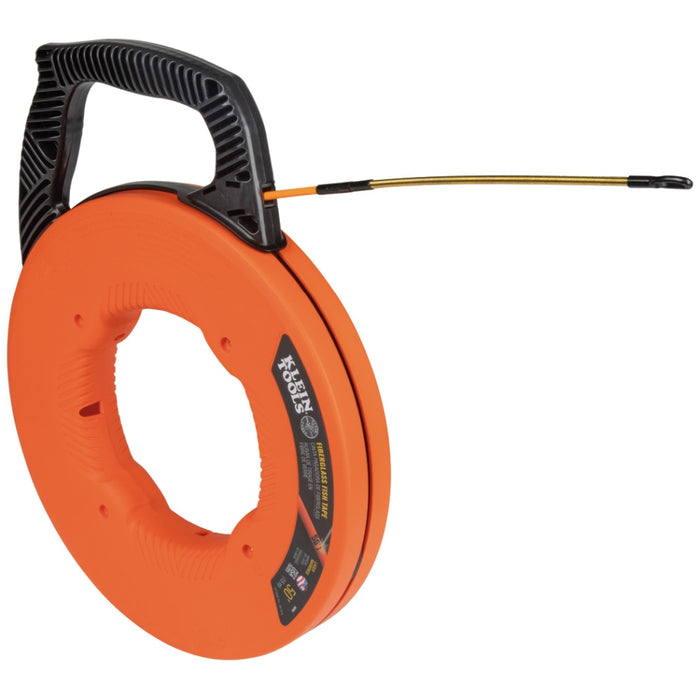 Fish Tape Fiberglass 50ft (15.2m) with Spiral Steel Leader