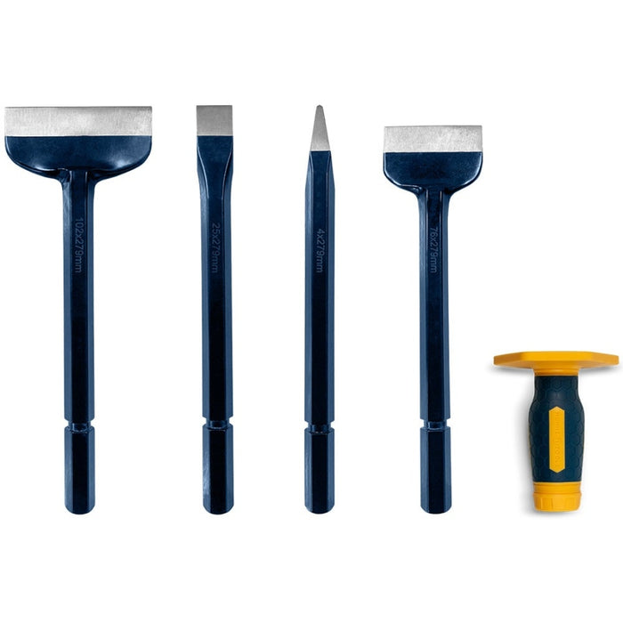 Bolster & Chisel Set w/Interchangeable Grip