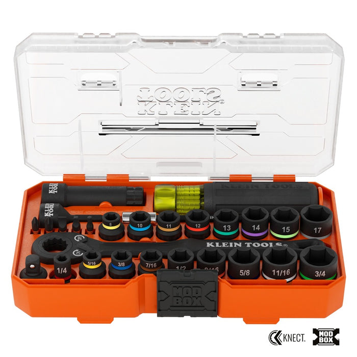 KNECT Impact Socket Set Essentials 28pc SAE Metric