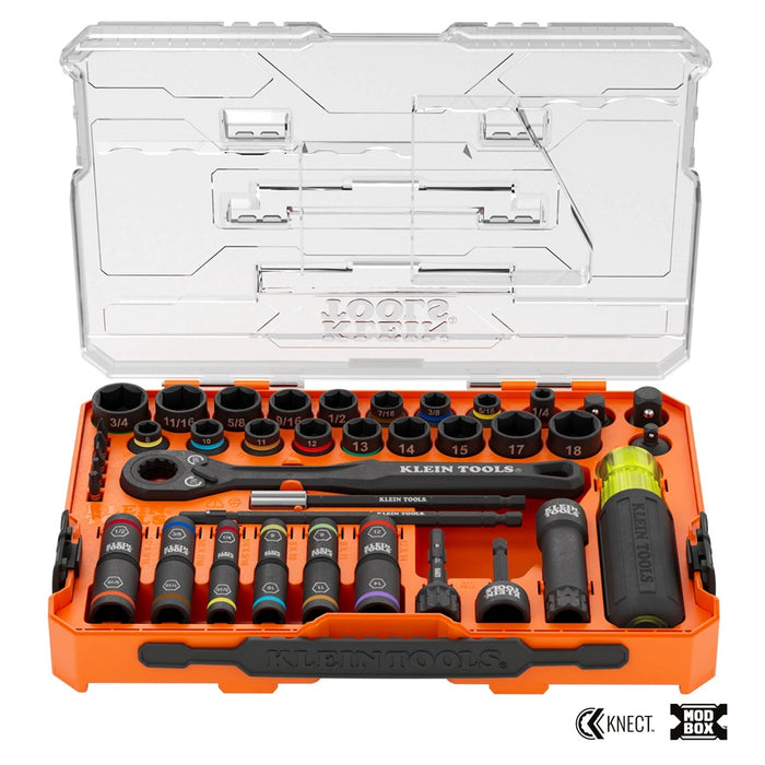 KNECT Impact Socket Set Complete 39pc SAE Metric