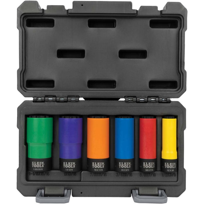 Socket Set Coated 12 Point 6pce