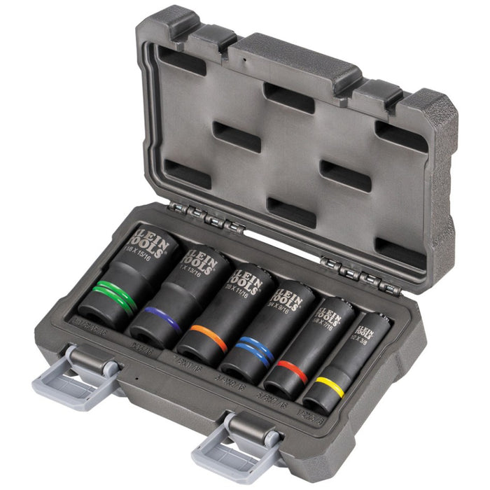 Impact Socket Slotted 2in1 12 Point 6pce