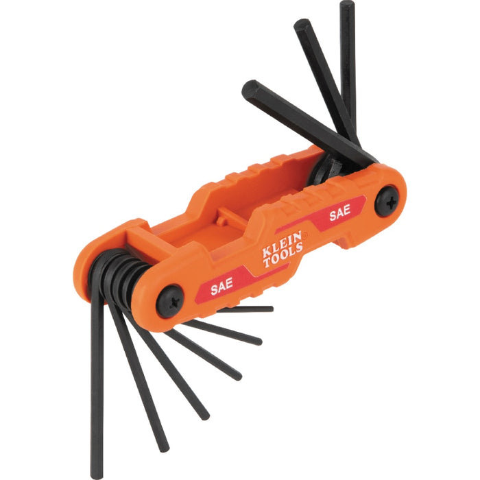 Hex Allen Key Set 9 Key SAE Compact Folding