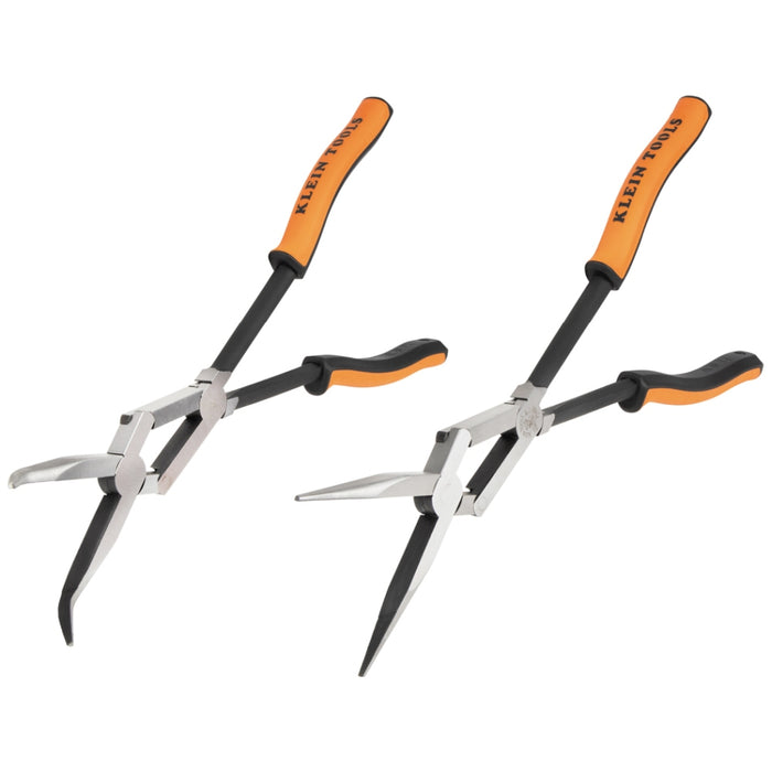 Pliers Long Reach Set 1x Straight 13in 1x Bent 13in