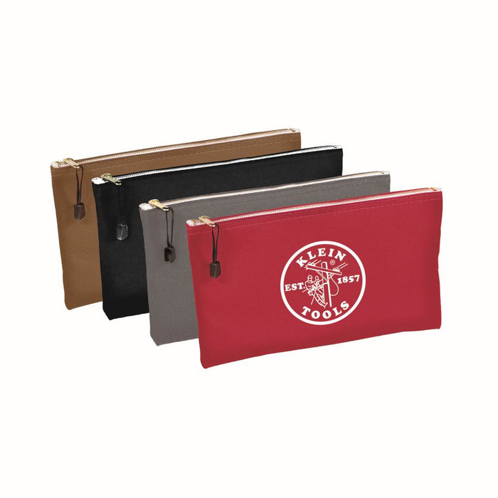 Zipper Bags HD Canvas Brn/Blk/Grey/Red 318x178x70mm (4Pack)