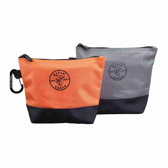 Stand-Up Zipper Bag Orange Grey (2Pack)