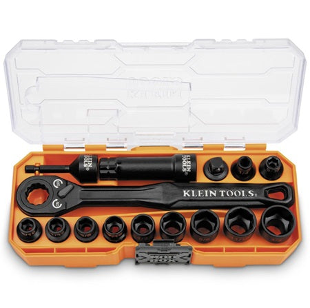 Knect 3/8in Drive Impact Rated Pass Through Socket Set 15pc
