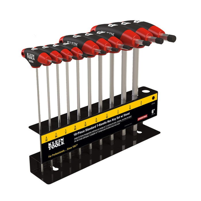 Journeyman Hex Allen Key Set 10pce 6in SAE T-Handle